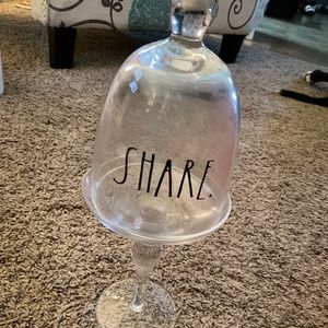 Rae Dunn glass share dish